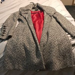 Trendy knee length wool coat by express
